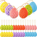 FoldTier 36 Pcs Bath Sponge Deep Cleansing Body Loofah Gentle and Deep Exfoliating Body Scrubber Bath Accessories Men Women Baby Sponge for Bathing Shower (Multicolor)