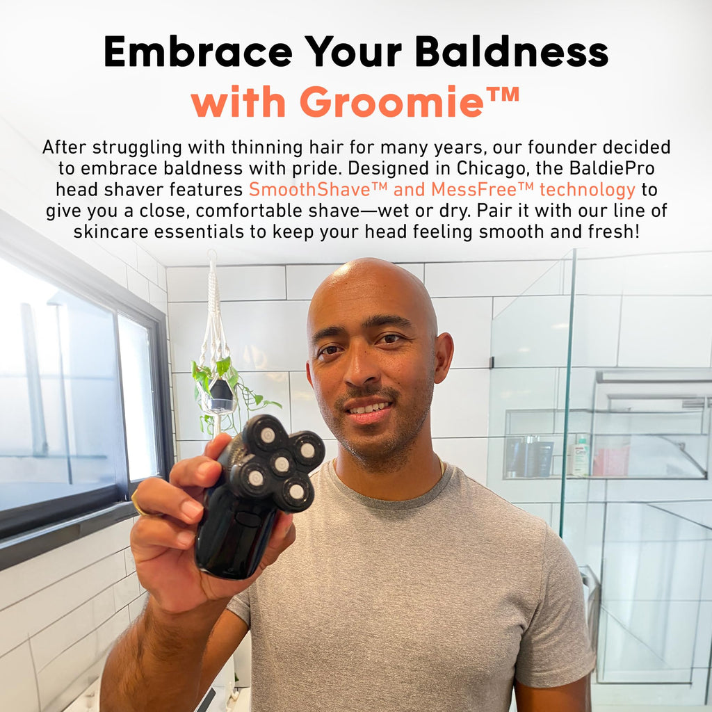 Groomie Travel Case for BaldiePro Electric Head Shaver, Hard Storage Case