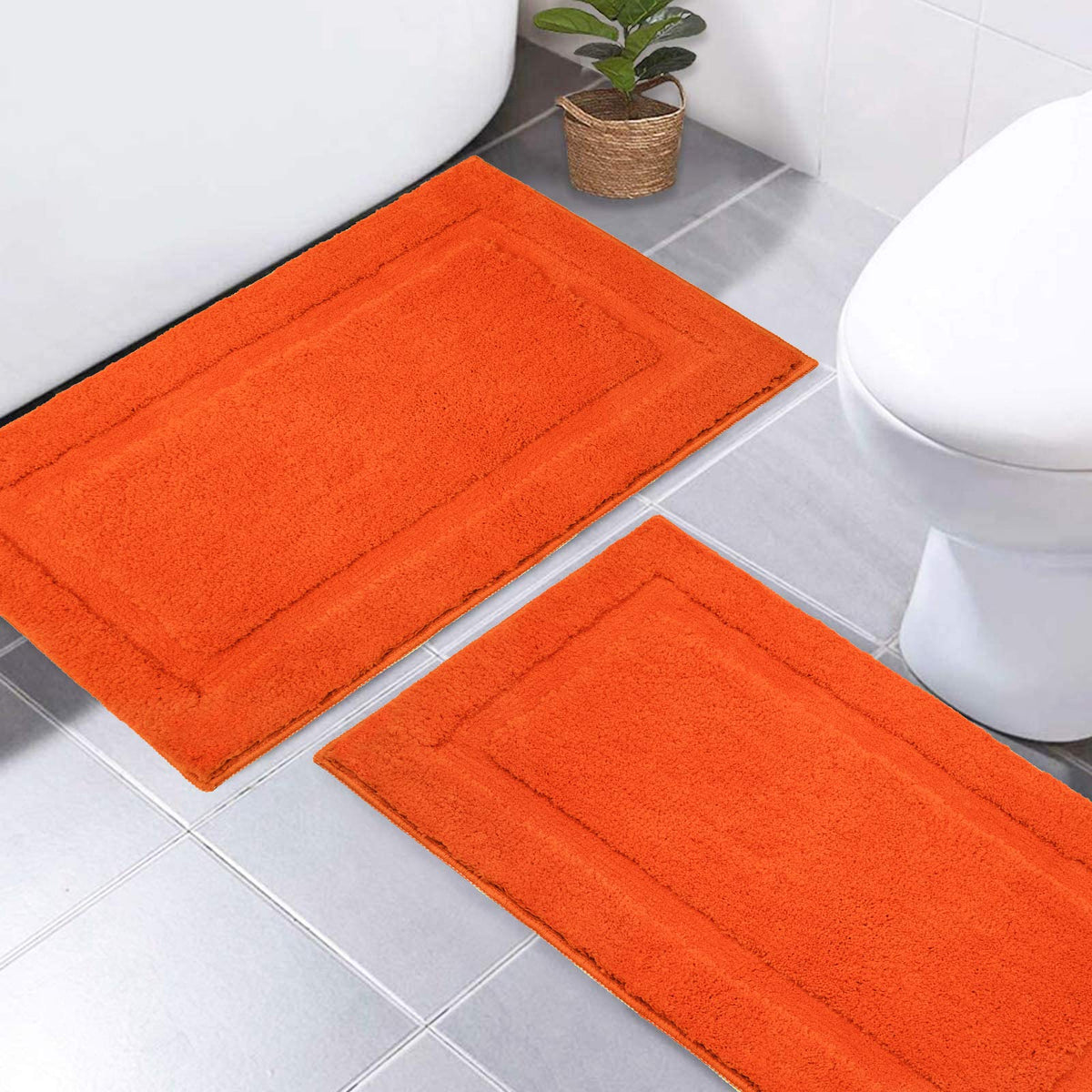 SHACOS Soft Microfiber Bathroom Rugs Set 2 Pieces with Toilet Rug
