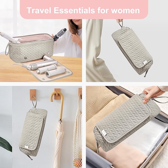 KarSyon Hair Tools Travel Bag with Hot Tool Mat 2 in 1 Organizer Bags