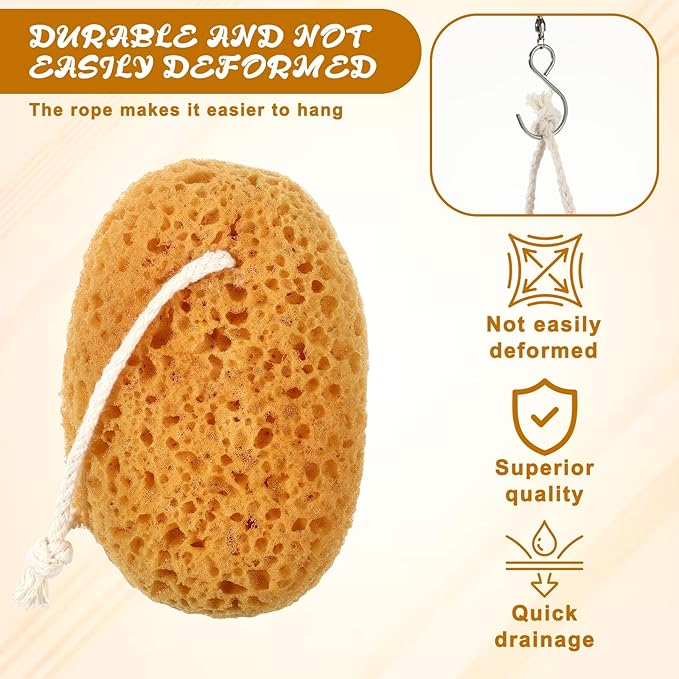 2 Pcs Bath Sponges for Shower, Body Scrubber Sponges