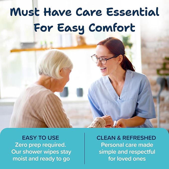 Body Wipes For Adults Bathing No Rinse - 100XL Thick Shower Wipes For Adults No Rinse, 10 Packs of 10 Adult Wipes for Men, Women, Personal Cleansing, Daily Hygiene, Bedridden & Elderly Care, Travel
