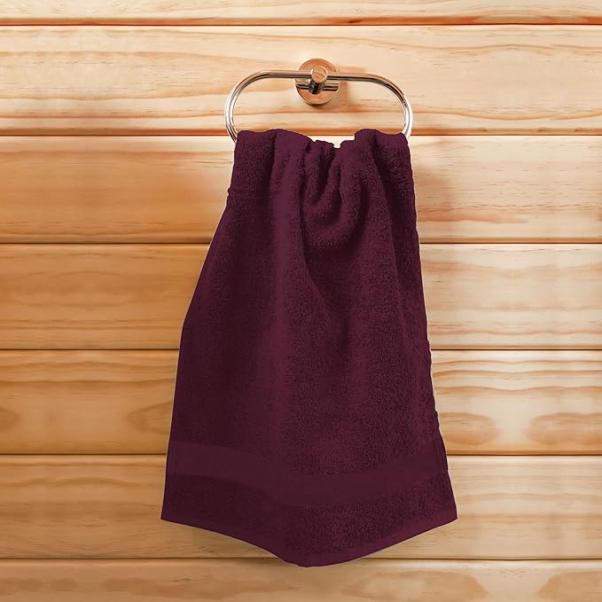 Utopia Towels, Salon Towel, Pack of 24, Not Bleach Proof, 16 by 27 Inches, Highly Absorbent Cotton Towels for Hand, Gym, Beauty, Spa, and Home Hair Care, Burgundy