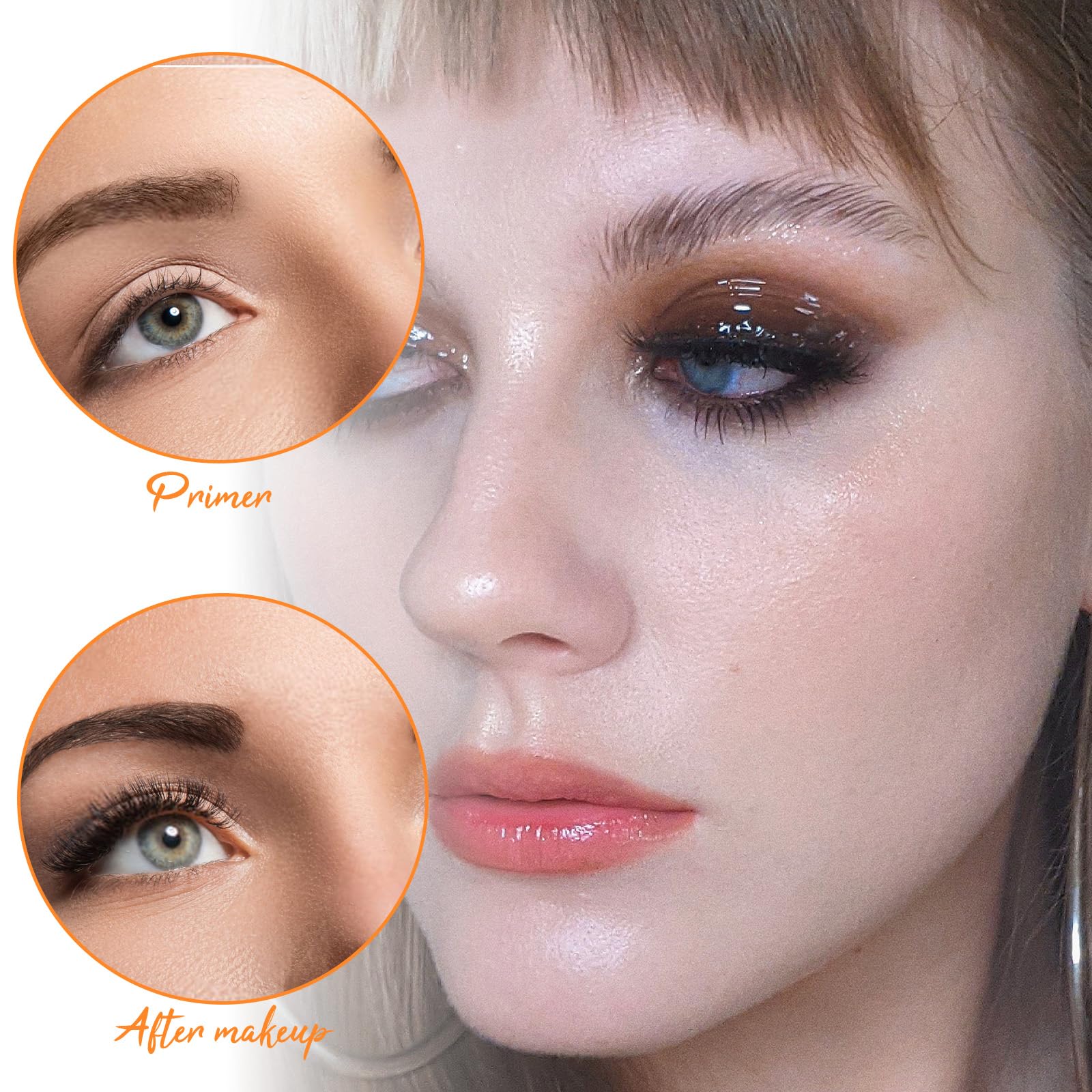 YBEATY 6 Pcs Eye Shadow Primer Applicator Brush for Blending Flat Round Small Concealer Makeup Concealer Brush Professional Eyeshadow Tools for Applying Cream Liquid Shadows and Eye Primer Base