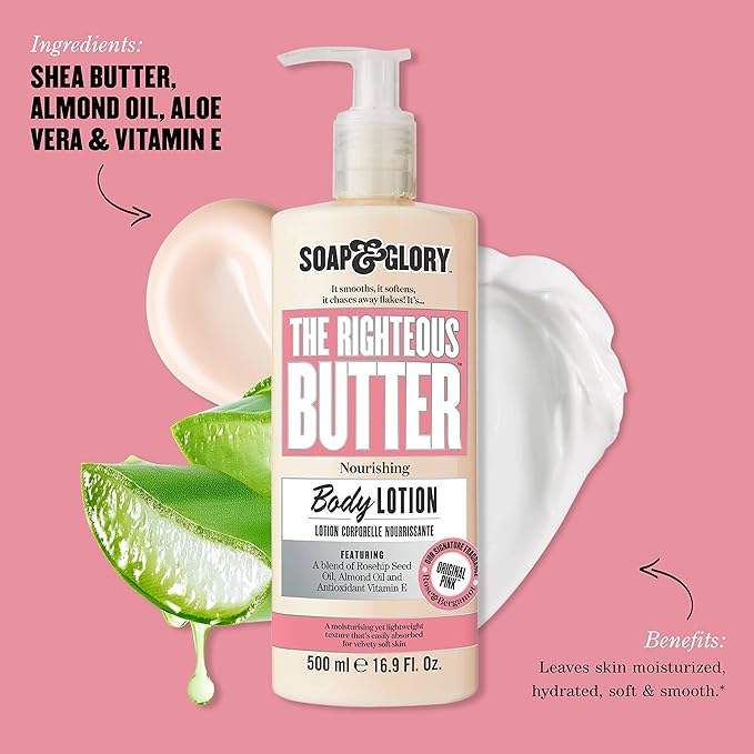 Soap & Glory Original Pink Moisturizing Body Lotion Pump, 16.9 oz