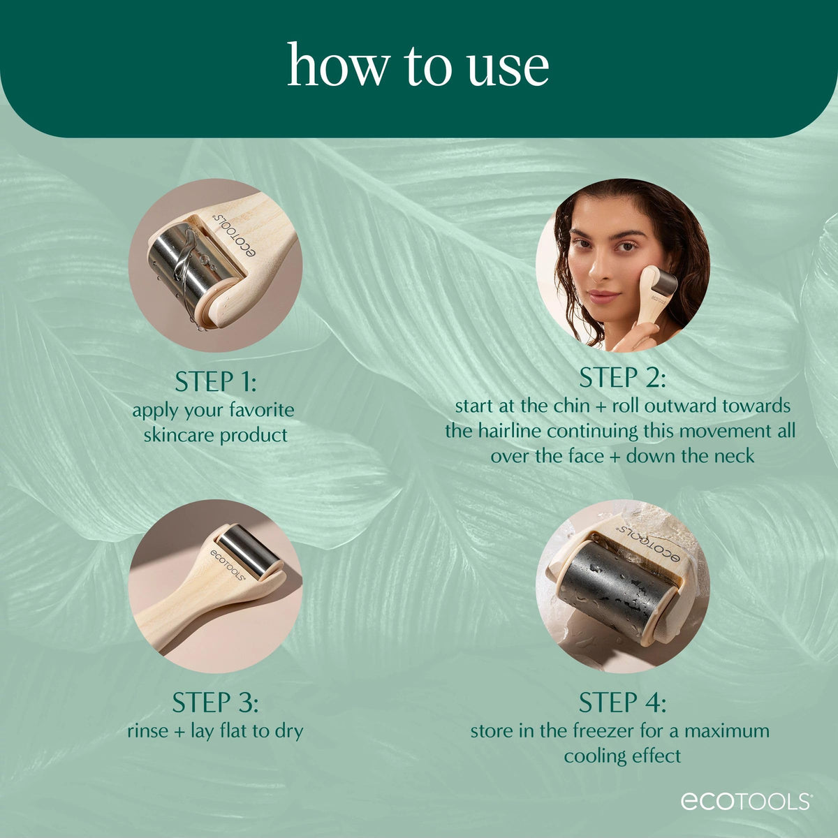 EcoTools Ice Roller, Stainless Steel Facial Roller, 1 Count