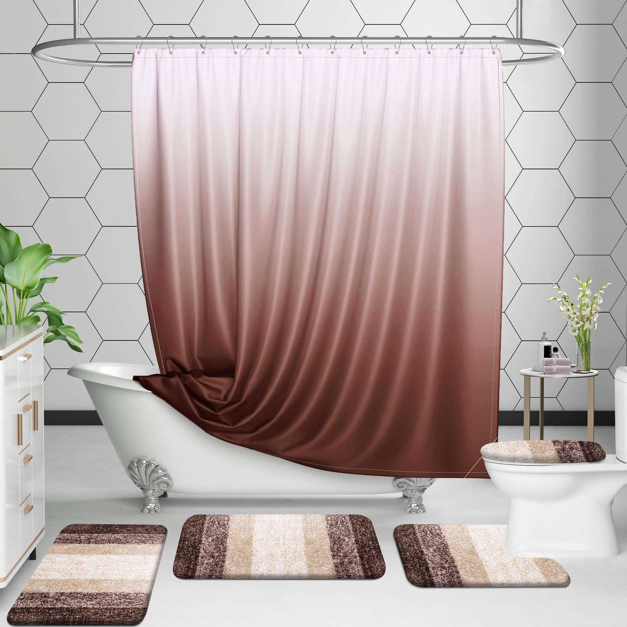OLANLY Microfiber Bathroom Rugs Sets 3 Piece, 30"x20"+24"x16"+24"x20"