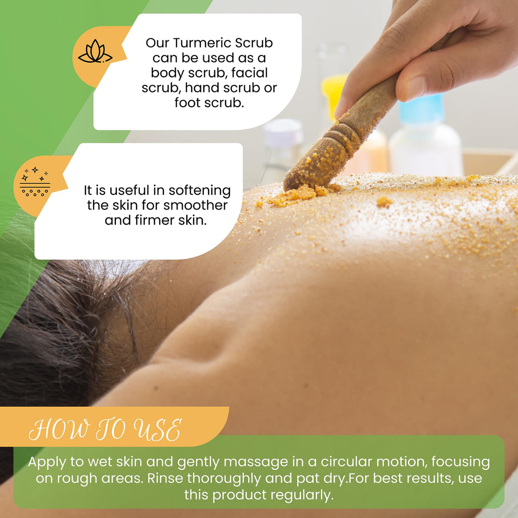 AMVital Turmeric Body Scrub, Face & Body Exfoliating Scrub, 7.8 oz