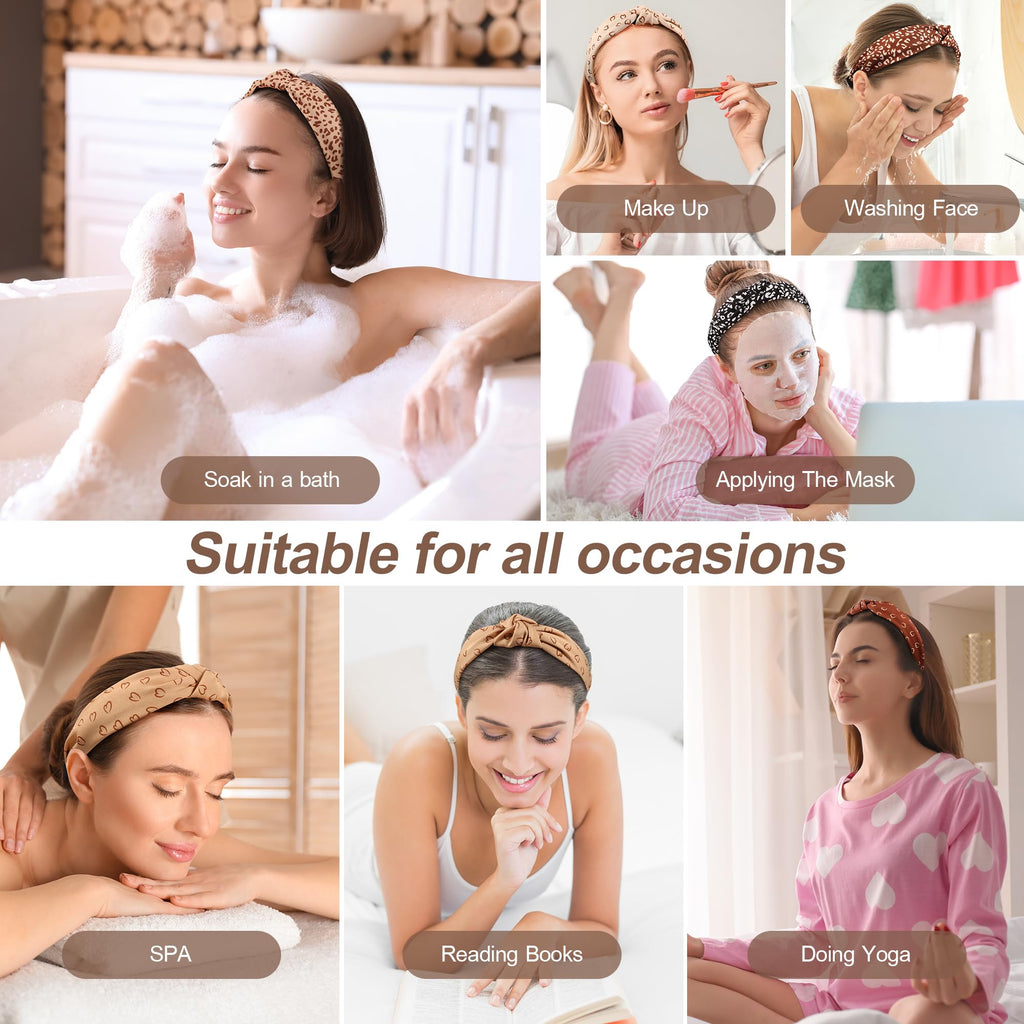 DiyJibb Headbands for Women Girls - 6PCS Stylish Top Knotted Headbands - Knotted Headband for Women - Head Bands Wide Hairband Hair Accessories