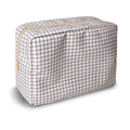 Large Makeup Bag Pouch, Nylon Women Travel Toiletry Storage Bag Checkered Cosmetic Bag for Girls, Big Preppy Makeup Organizer Bag Cute Zipper Pouch Skincare Bag for Sport School Work (Large-Checkered)