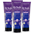 Dr Teal's Sleep Body Lotion, 24-Hour Moisture, with Melatonin, Lavender & Chamomile Essential Oils, 8 fl oz (Pack of 3)