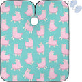 Visesunny Barber Cape - Cute Pink Llama Dot Polyester Hair Cutting Salon Apron - Anti-Static, Water-Resistant Shaving Bib