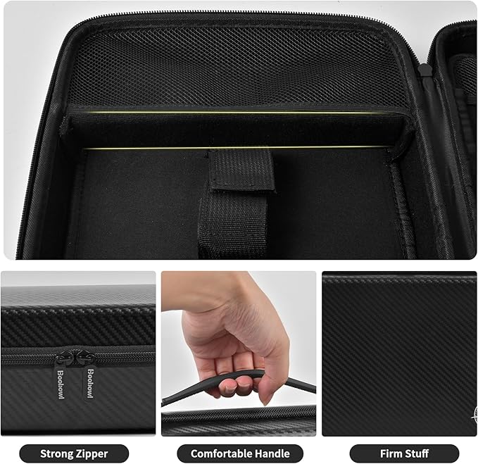 Boobowl Hard Travel Case for Hair Clippers, Barber Tool Organizer - Black