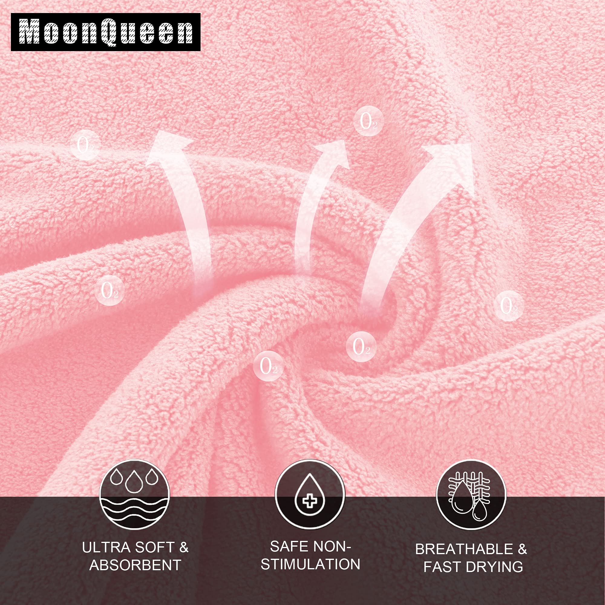 MOONQUEEN Ultra Soft Premium Washcloths Set - 12 x 12 inches - 72 Pack - Quick Drying - Highly Absorbent Coral Velvet Bathroom Wash Clothes (Pink)
