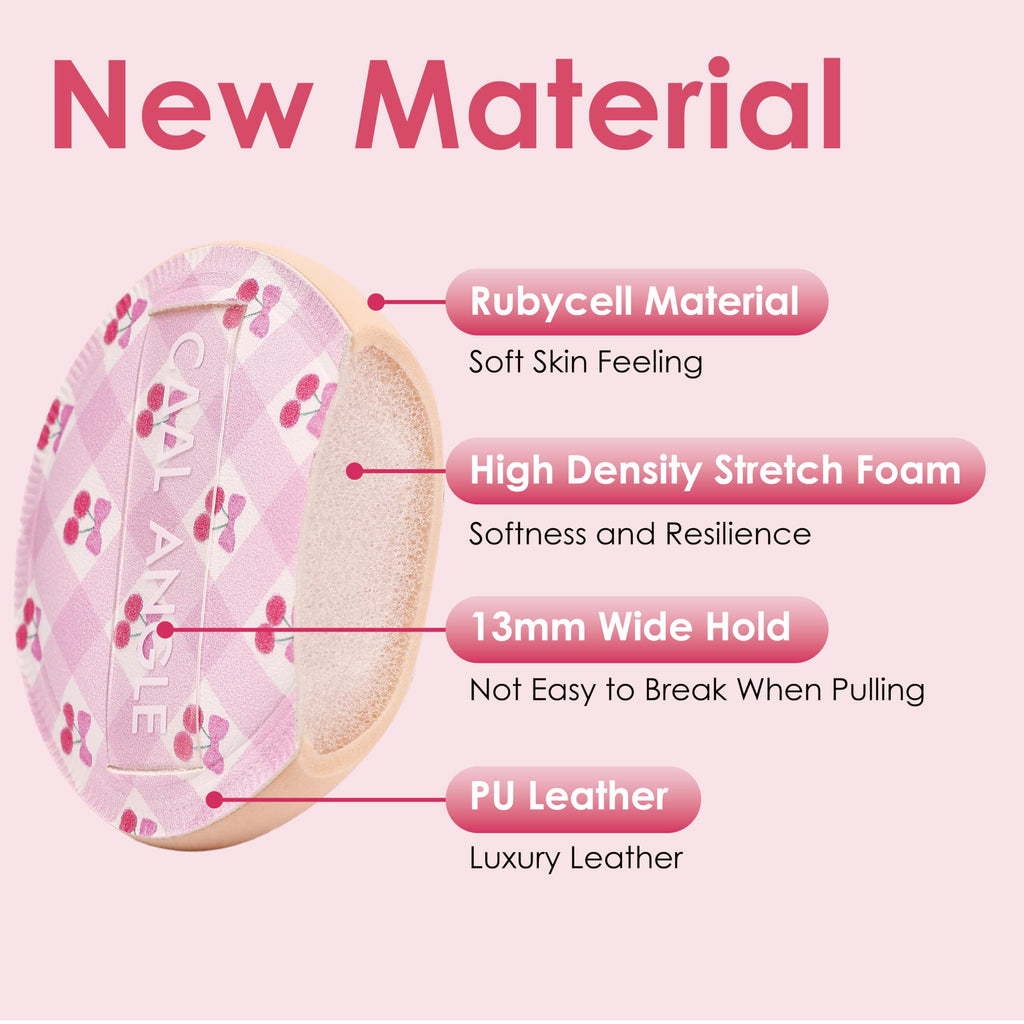 COOL-ANGLE Latex-Free Makeup Blender Sponges, 5Pcs Cherry Pink, Medium