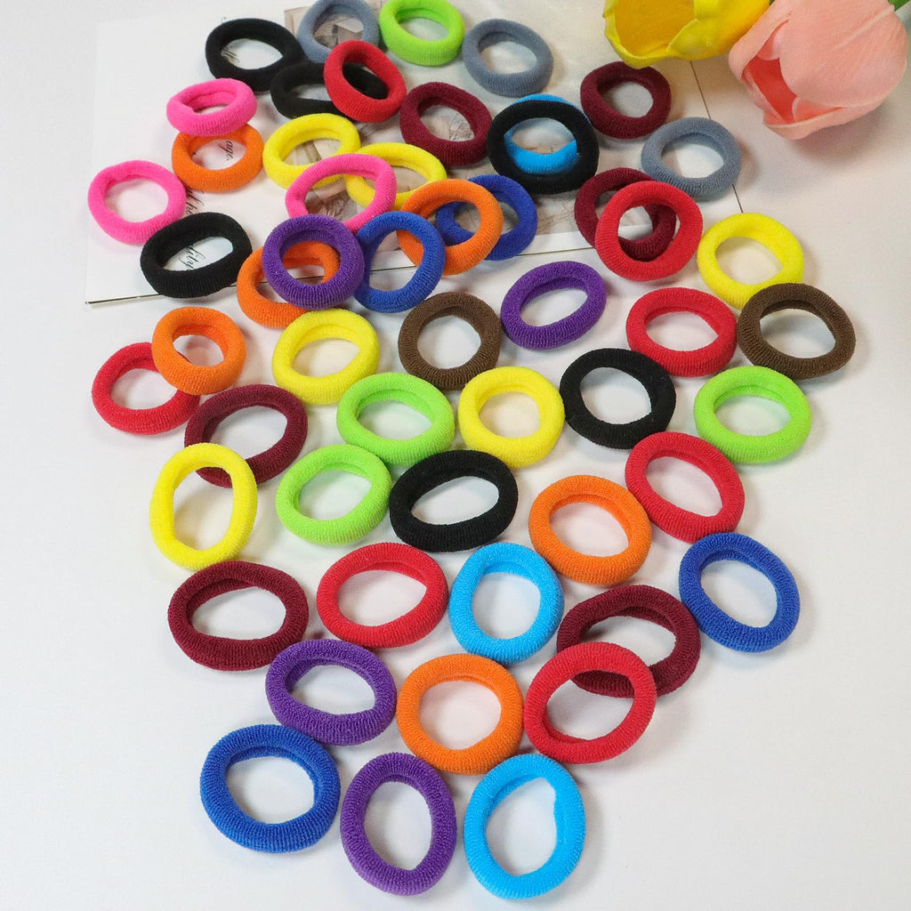 WillingTee 120PCS Baby Hair Ties, Cotton Toddler Hair Ties for Girls,Kids
