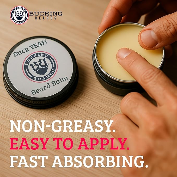 Beard Balm - Beard Softener for Men with Natural Ingredients - Jojoba Oil, Argan Oil & Shea Butter - Vegan, Cruelty-Free, Hypoallergenic Mustache Wax for Men - 2 oz