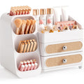 Booklov Large Makeup Organizer for Vanity Countertop, White