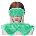 Cooling Eye Mask with Gel Beads, Reusable Cold Eye Mask for Puffy Eyes, Dark Circles, Sleep, Relaxation, Soft Cooling Eye Pads for Men Women (Green)
