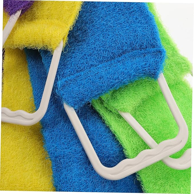 Healifty Double Sided Exfoliating Bath Scrubber for Men and Women Strong Natural Massage Back Scrubber Strap Deep Cleansing Back Belt for Smoother Skin and Improved Circulation Random Color