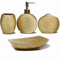 LUANT Bathroom Accessories Set Including Cup, Toothbrush Holders, Soap Dishes and Soap Dispenser, Gold