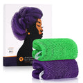 KINGMAS African Net Sponge, 2 Pieces Exfoliating Body Scrubber Bath Sponge