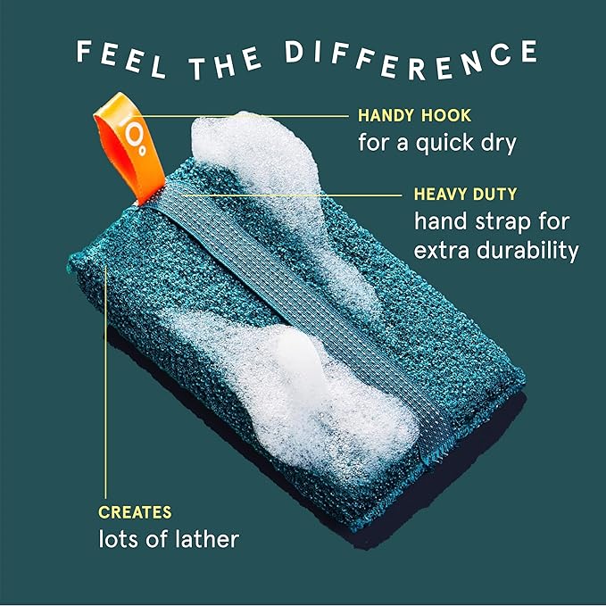 Cleanlogic Sport Exfoliating Body Scrubber, Large Exfoliator Tool for Athletes, Daily Skincare Routine for Smooth Clean Skin, 3 Count Value Pack
