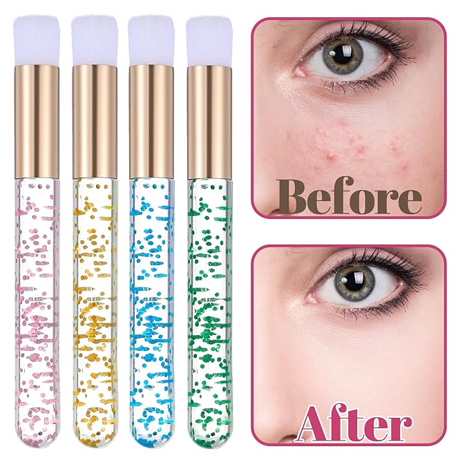 100 Pieces Lash Brushes for Cleaning, Lash Shampoo Brushes Eyelash Extension Cleansing Blackhead Removing Brush Nose Pore Deep Cleaning Facial Cleansing Brush (4 Colors, 3.8Inch)