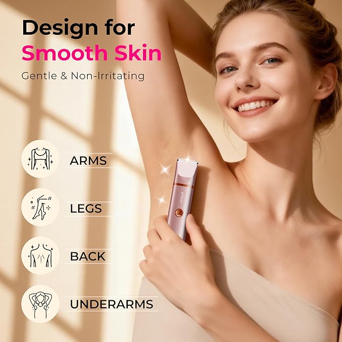 Bikini Trimmer for Women Pubic Hair: 2 in 1 Electric Razors for Women - IPX7 Waterproof Lady Shaver for Travel & Home Use