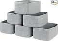 OIASKET 6 Pack Storage Baskets for Shelves, Small Baskets for Shelves, Cute Decorative Storage Bins, Organizer Basket for Gifts Empty, 11.8''Lx7.8''Wx4.7''H-Grey