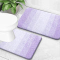 OLANLY Bathroom Rug Set 2 Piece, Soft Absorbent Microfiber Bath Mats and U-Shaped Contour Toilet Rug, Non-Slip, Machine Wash Dry, Plush Shaggy Bath Mats for Bathroom (30"x20"+24"x20", Light Purple)
