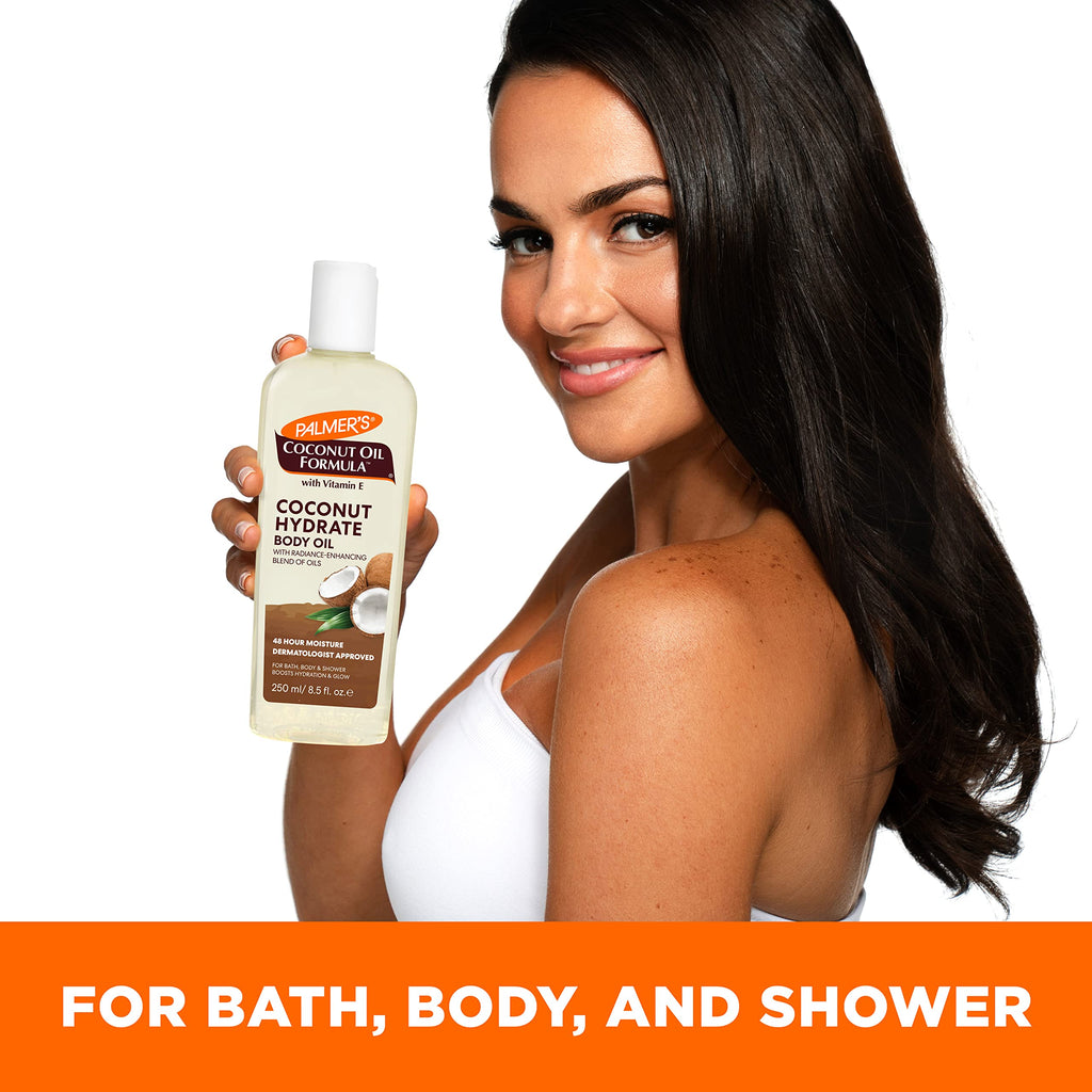 Palmer's Coconut Body Oil Moisturizer for Dry Skin (8.5 Oz - Pour Cap)