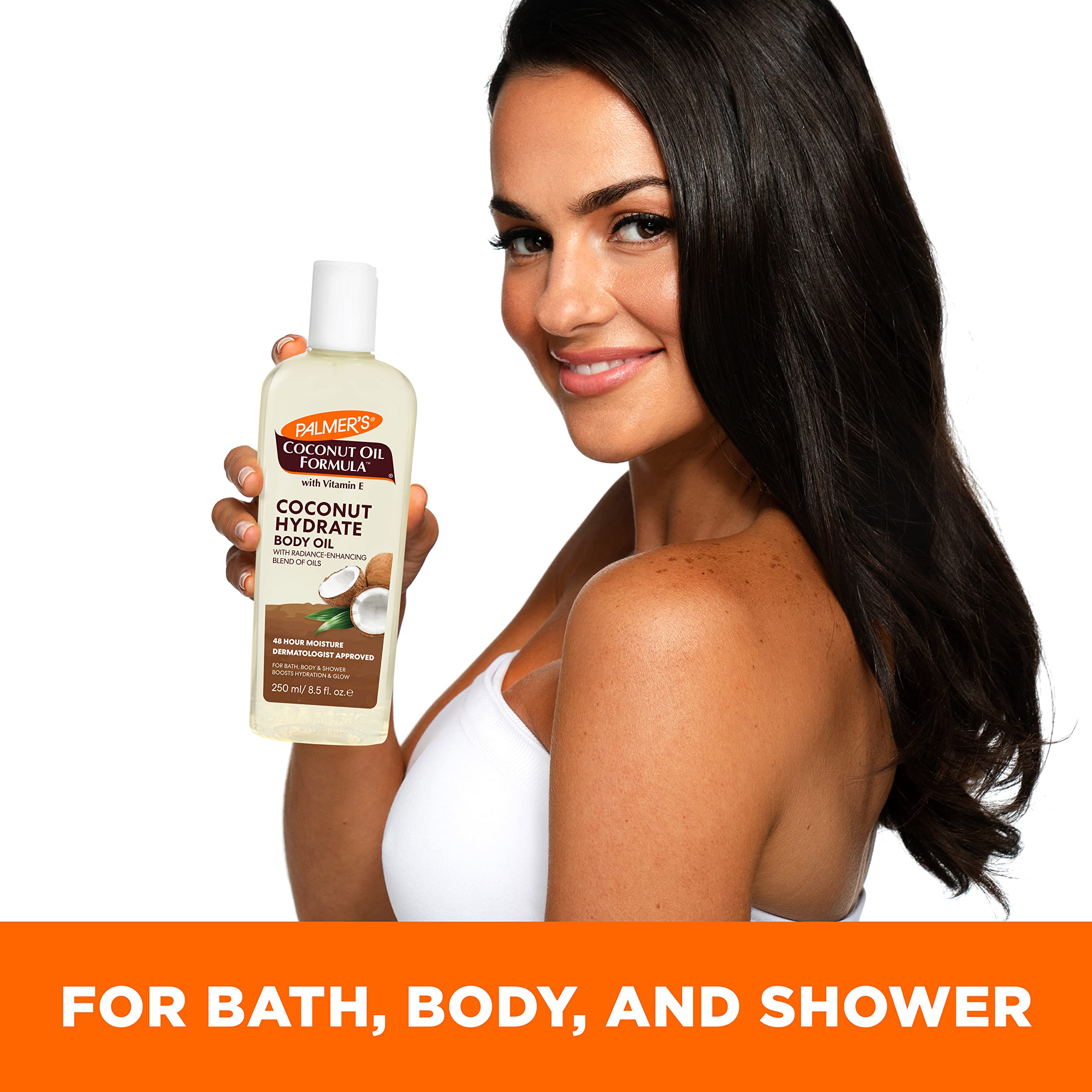 Palmer's Coconut Body Oil Moisturizer for Dry Skin (8.5 Oz - Pour Cap)