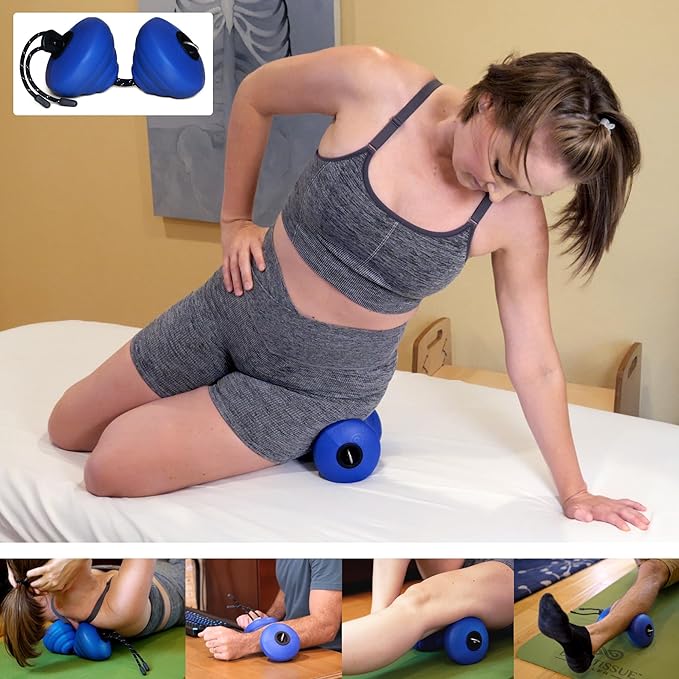 Deep Tissue Roller™ | Whole Body Self-Massage: Target Tension in Muscles & Fascia Using Leverage & Body Weight. Just Lean into it. Foam Rolling has Evolved!