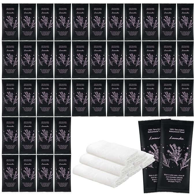 Hot or Cold Moist Cotton Towel Bulk Moist Towelettes Individually Wrapped
