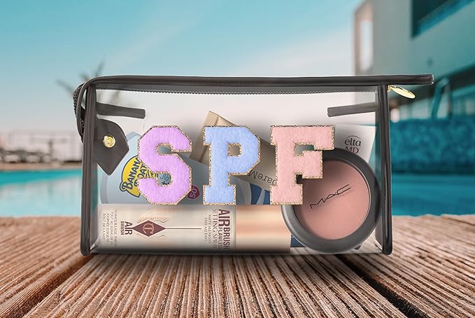 Clear Sunscreen Bag, Waterproof Makeup & Toiletry Pouch for Travel Beach