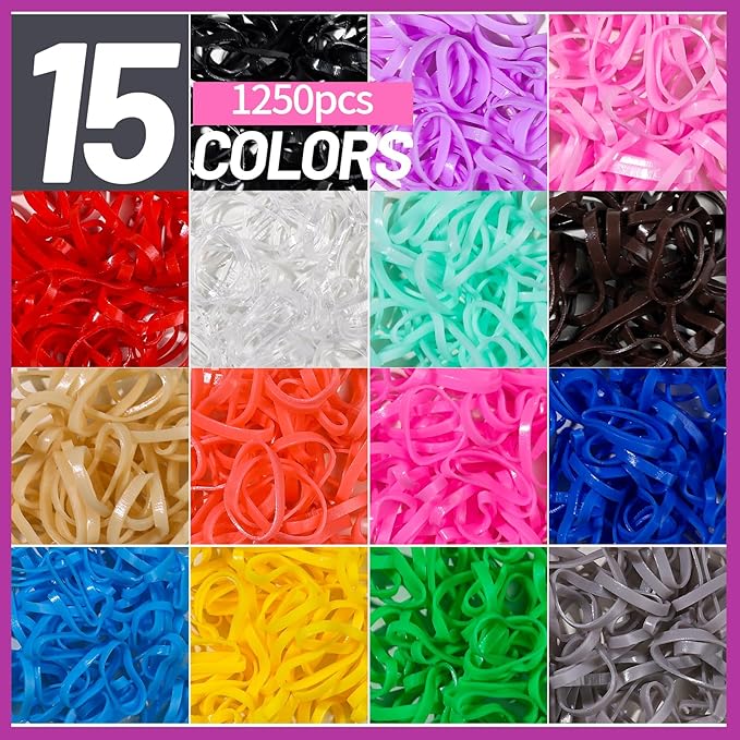 Teenitor Hair Rubber Bands Elastic Hair Ties, Hair Accessories for Girls, Colorful Rubber Bands for Hair Baby Hair Ties, Hair Elastic for Toddler Girls Kids Elastic Ties