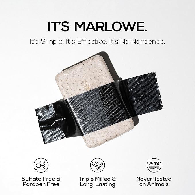 MARLOWE. Body Scrub Soap, Exfoliating Soap Bar, Sage + Fir, 7 oz (12 Bars)