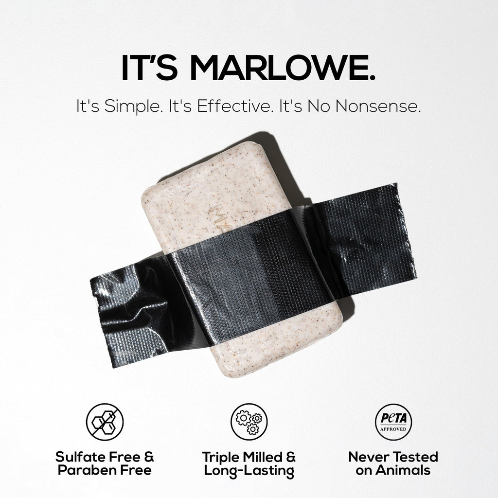 MARLOWE. Body Scrub Soap, Exfoliating Soap Bar, Sage + Fir, 7 oz (12 Bars)