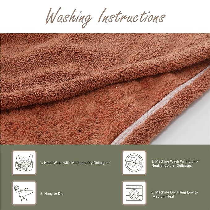 myHomeBody Hair Towel Wrap, Quick Drying Turban, Absorbent Cap – Cinnamon