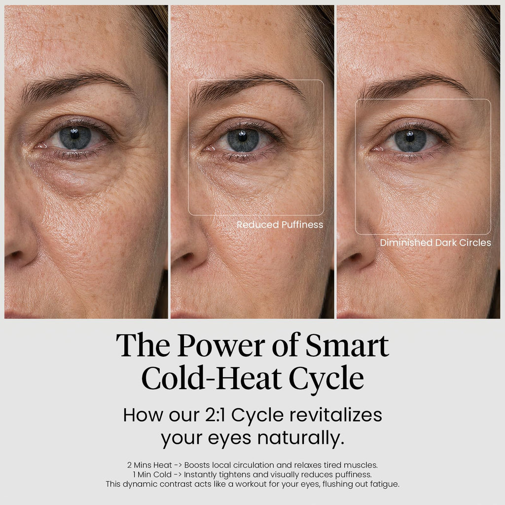 BOB AND BRAD EYEFLOW Eye Massager with Chip Cooling&Heat, FSA Eligible&HSA