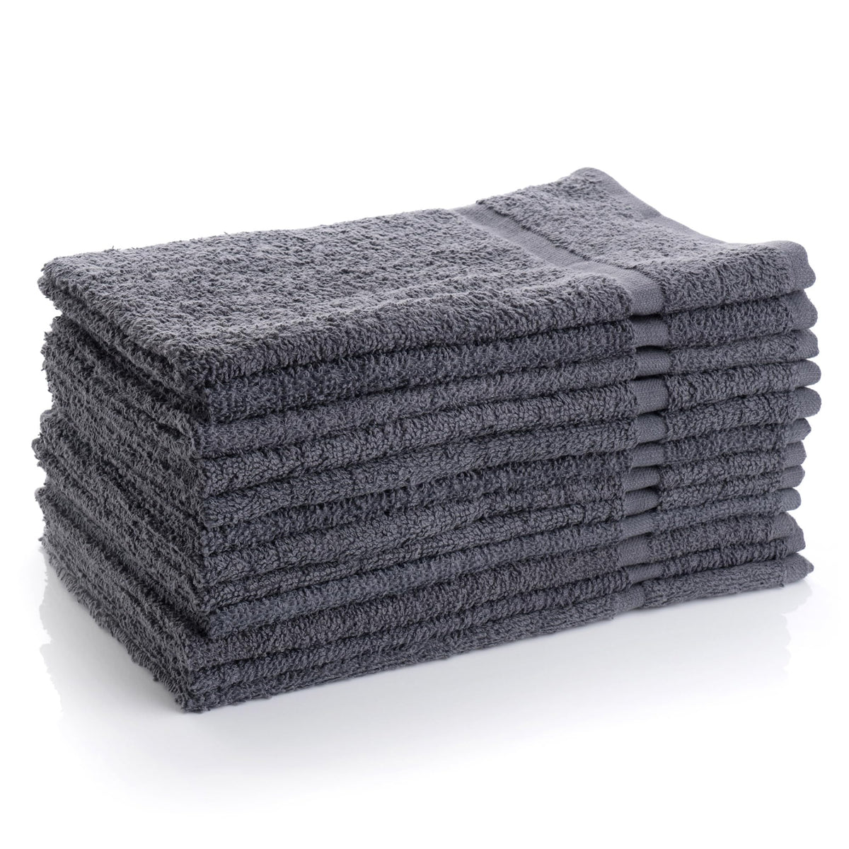 Simpli-Magic Cotton Hand Towels 16"x27" (12 Pack) – Soft Towels for Bathroom, Kitchen, Salon & Gym (Gray)