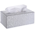 Sumnacon Rectangle Tissue Box Cover with Magnetic Bottom,Whaterproof,Silver