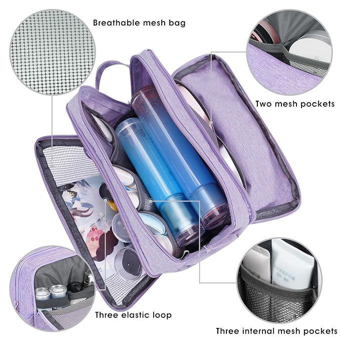 WANDF Travel Toiletry Bag for Men, Small Dopp Kit for Toiletries