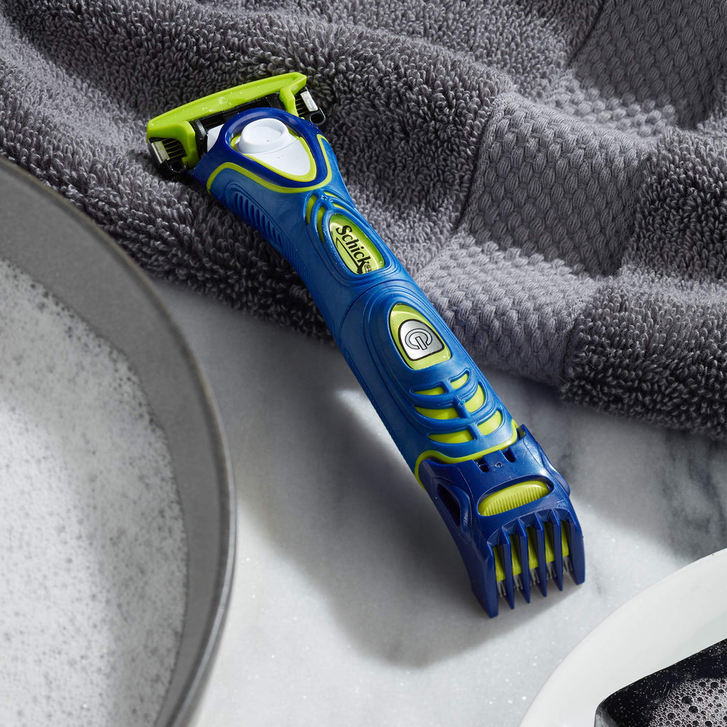 Schick Hydro Groomer, 1 Mens Razor Handle with Beard Trimmer & 1 Refill