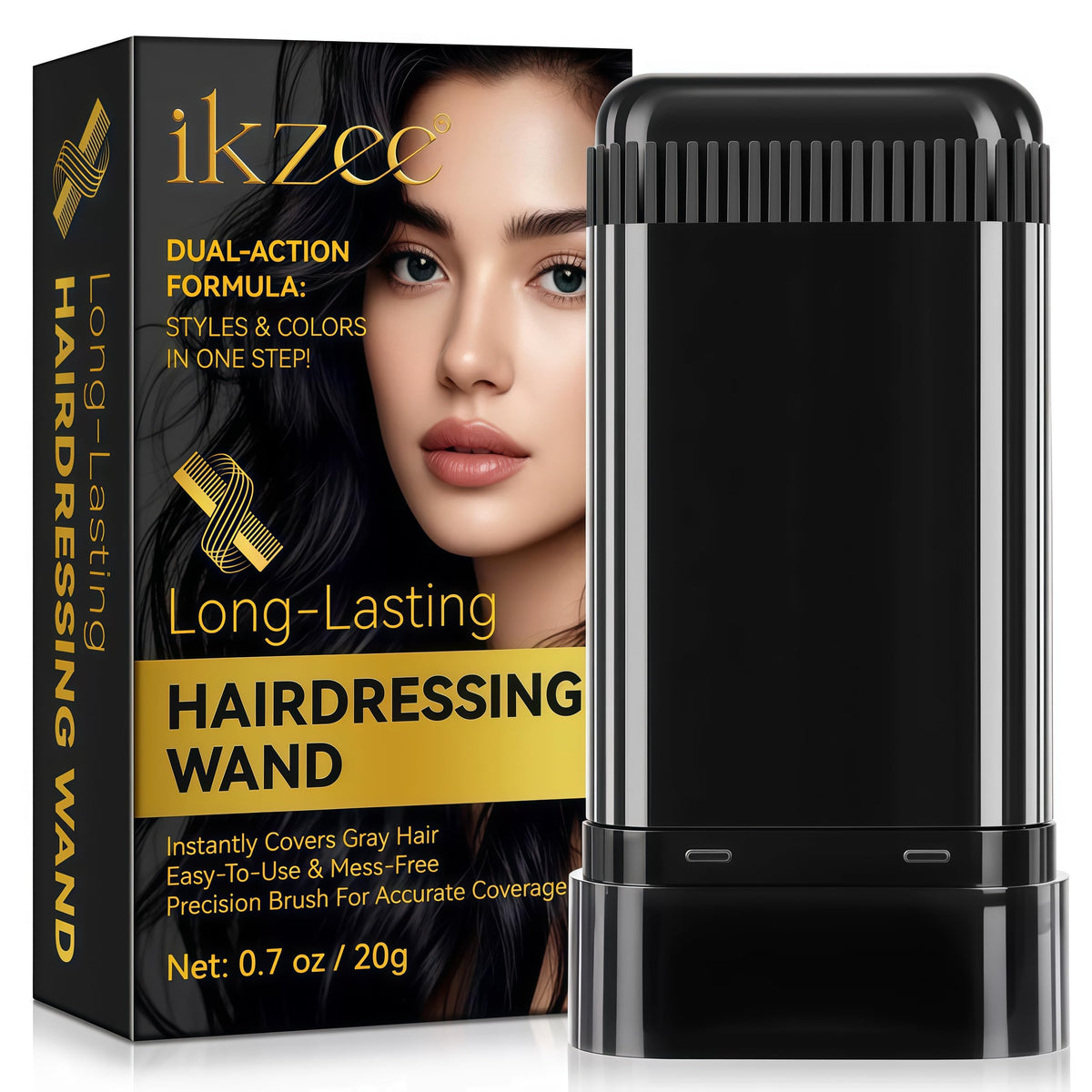 PUT GIRL Root Touch Up Hair Color Stick with Built-In Comb, Light Brown