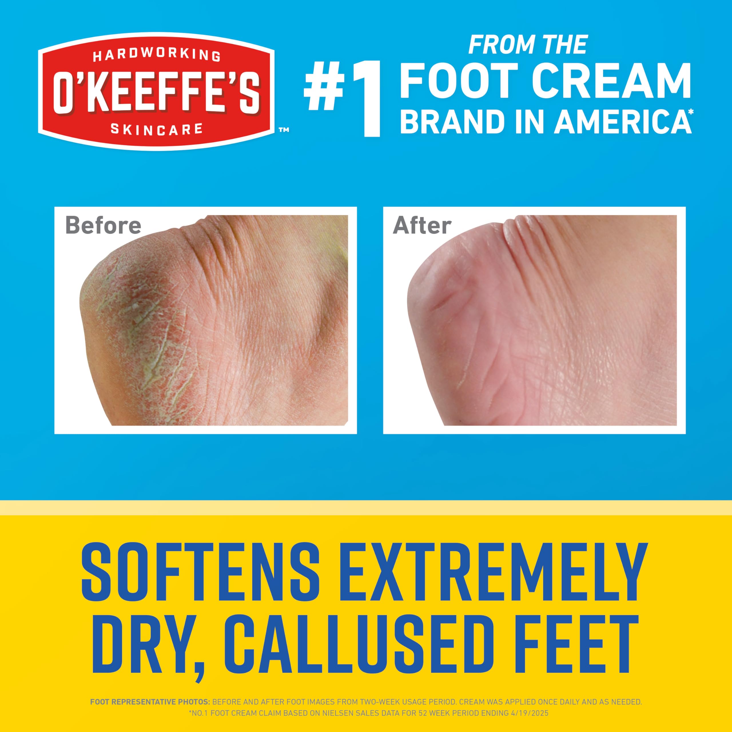 OKeeffes Healthy Feet Intense Renewal Cream, 3 oz Tube, 1-Pack