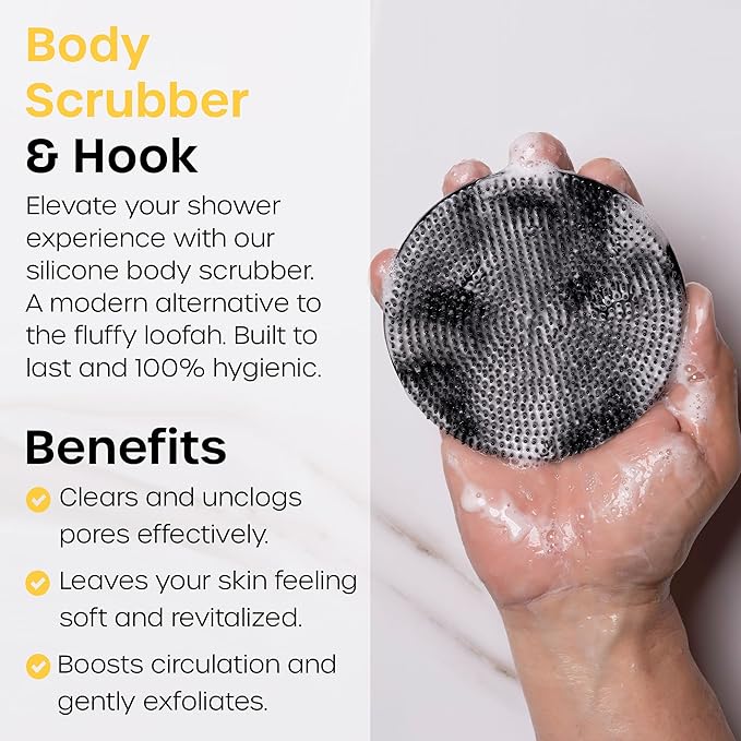 The Man Silicone Face, Body, and Back Scrubber Brush (Variety Set)
