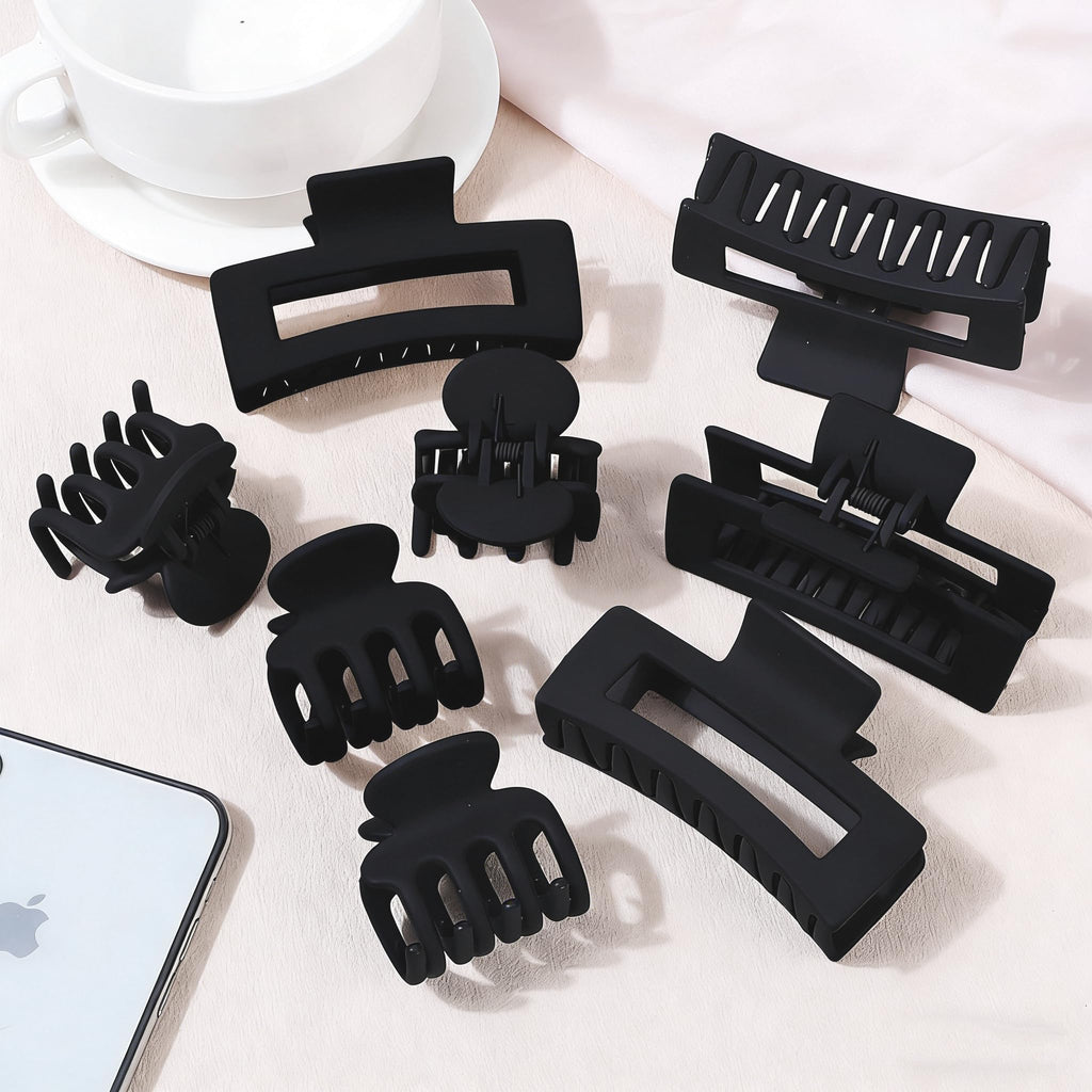 SMKSL 8 Pcs Hair Claw Clips for Women & Girls 2 Styles Hair Accessories