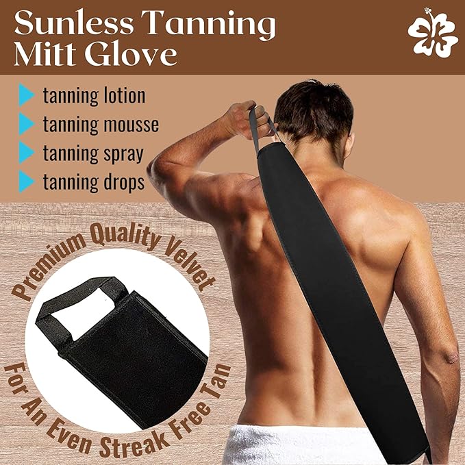 Sun Laboratories By Giesee Self Tanning Mitt, Tanning Mitt for Smooth and Even Self Tanning Lotion Application - Tan Applicator Mitt, Self Tanner Mitt and Lotion Applicator for Back